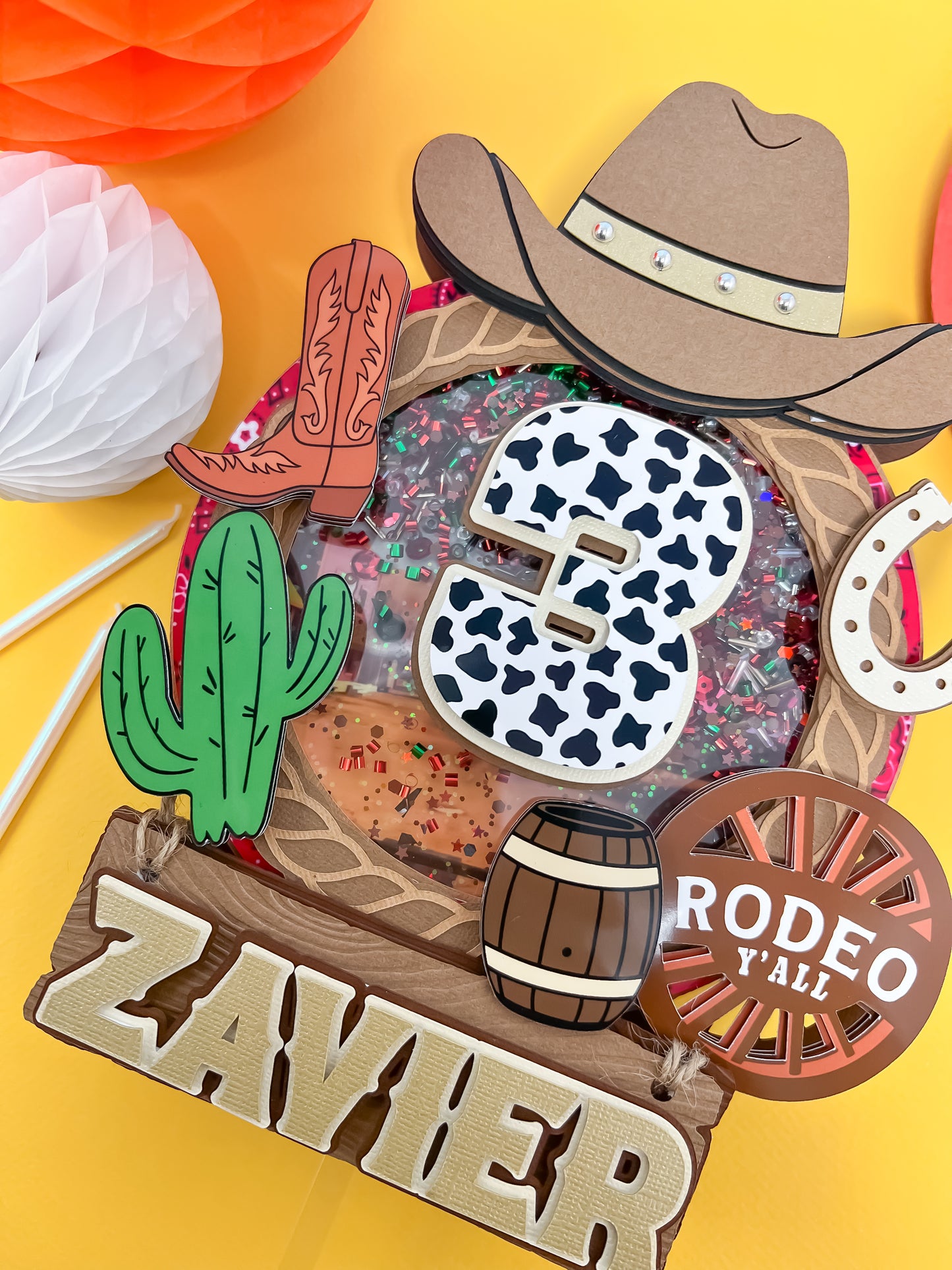 Rodeo Cake Topper, My First Rodeo Birthday Cake Topper